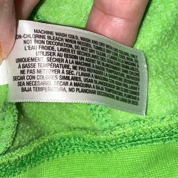 Skull Distressed Old Navy Green Zip Hoodie EUC 5 - Picture 6 of 7